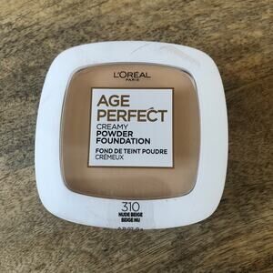 L’Oréal Paris Age Perfect Creamy Powder Foundation, 310 Nude Beige, 0.31 oz